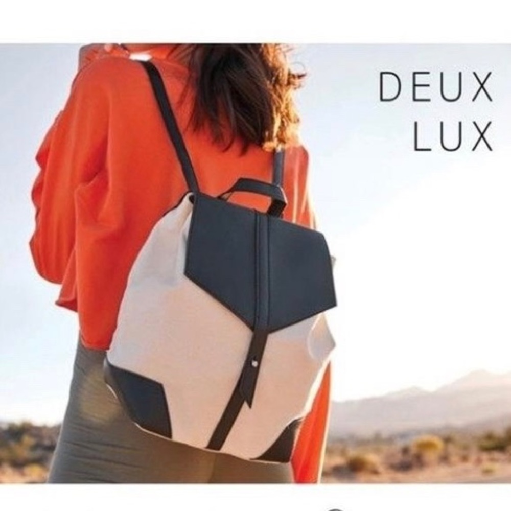BRAND NEW Deux Lux black/white canvas backpack